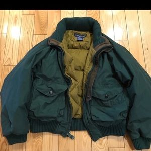Vintage Cropped Nautica Puffer Jacket green